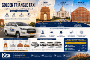 Read more about the article Golden Triangle Taxi: The Ultimate Guide to Exploring India’s Iconic Heritage Circuit with a Private Taxi