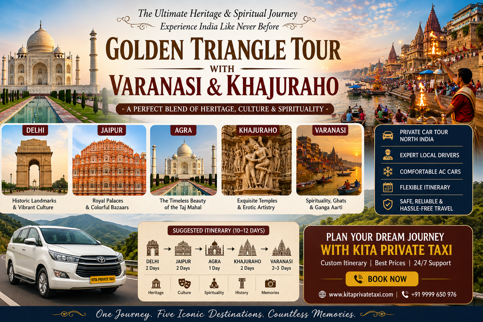 You are currently viewing Golden Triangle Tour With Varanasi And Khajuraho 2026: The Ultimate Heritage & Spiritual Journey Through India